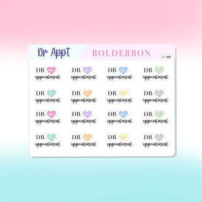 DR APPOINTMENT || Planner Stickers