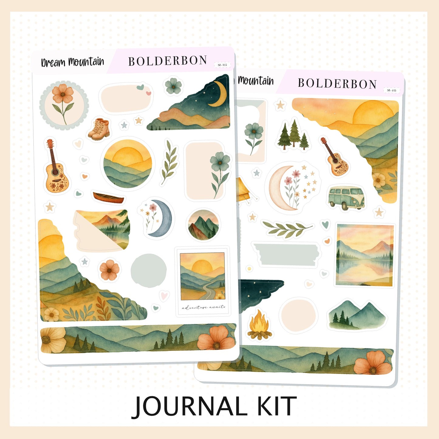 DREAM MOUNTAIN || Journal Sticker Kit