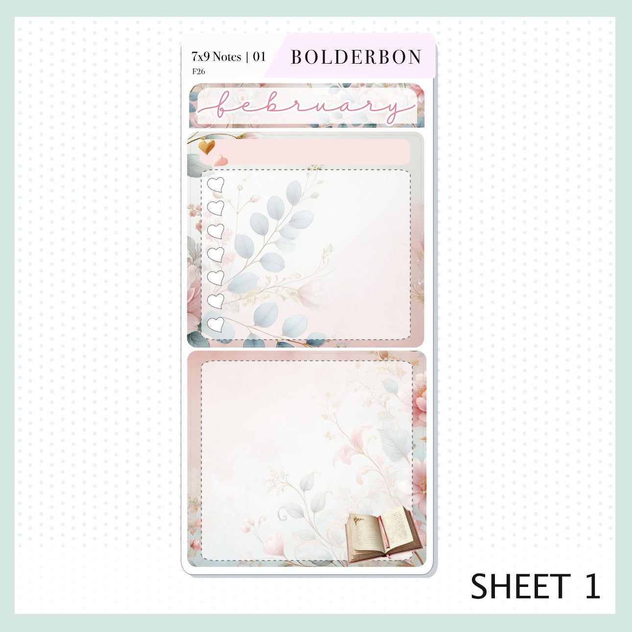 FEBRUARY 7x9 Notes Kit || Planner Sticker Kit for Erin Condren Planners, Timeless Tales