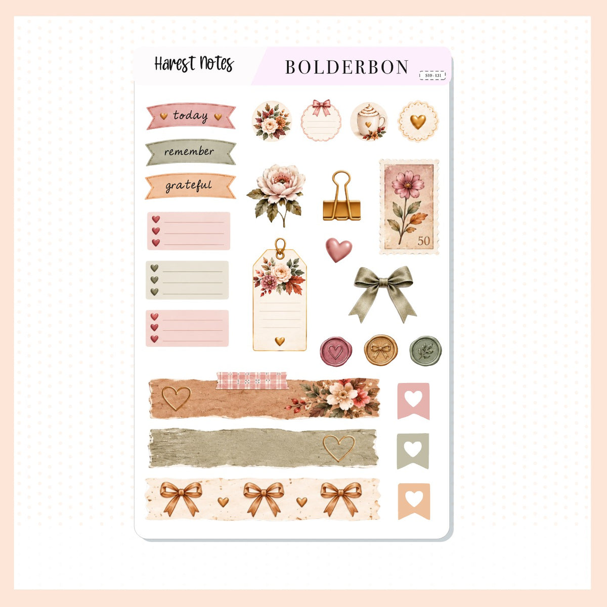 Decorative Notes Stickers • Harvest Home