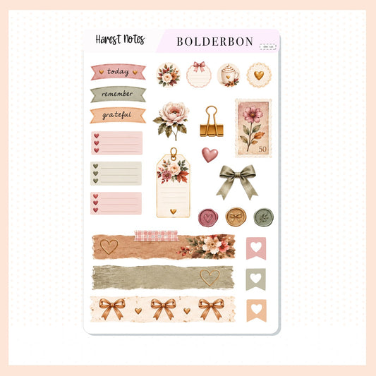 Decorative Notes Stickers • Harvest Home