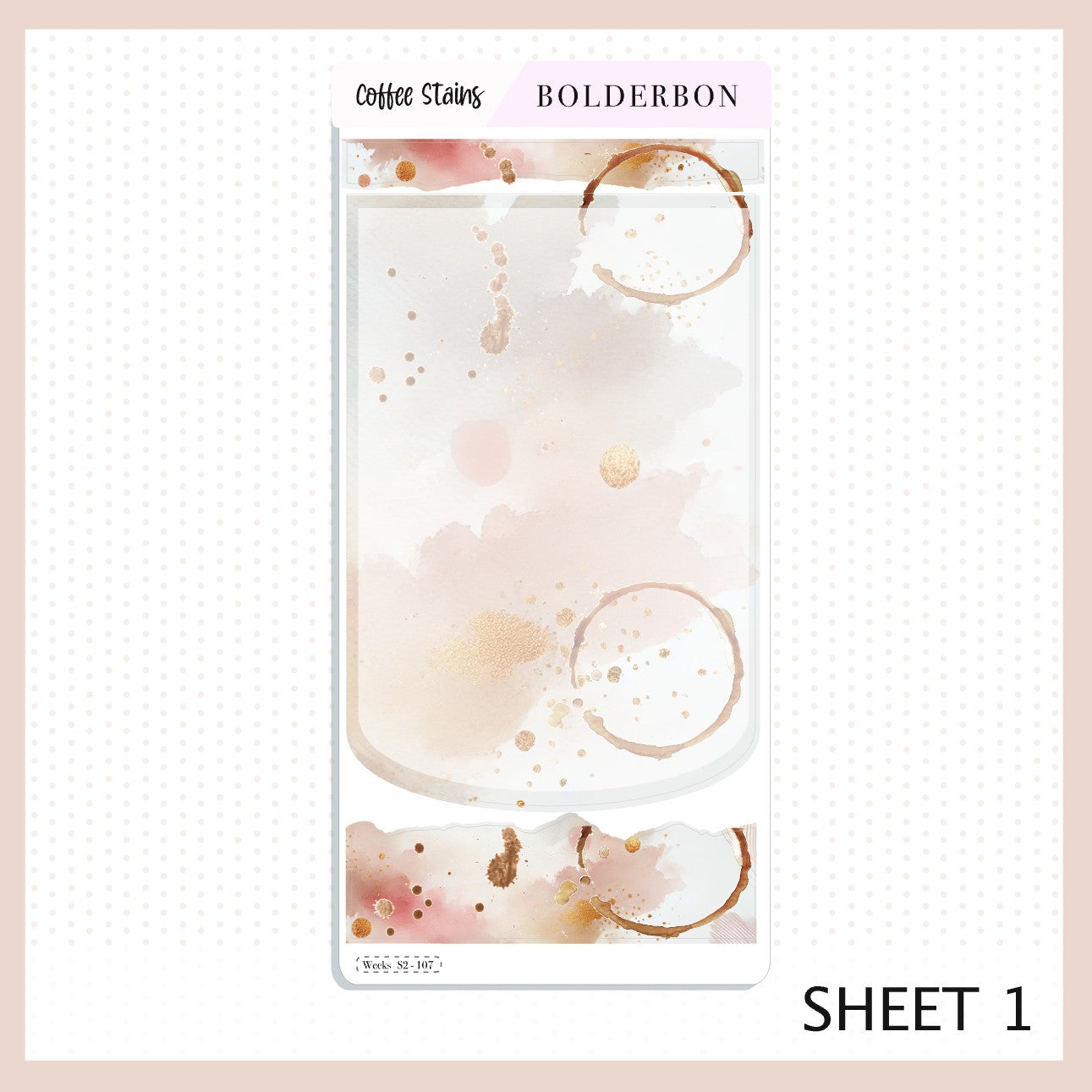 COFFEE STAINS Hobonichi Weeks || Planner Sticker Kit