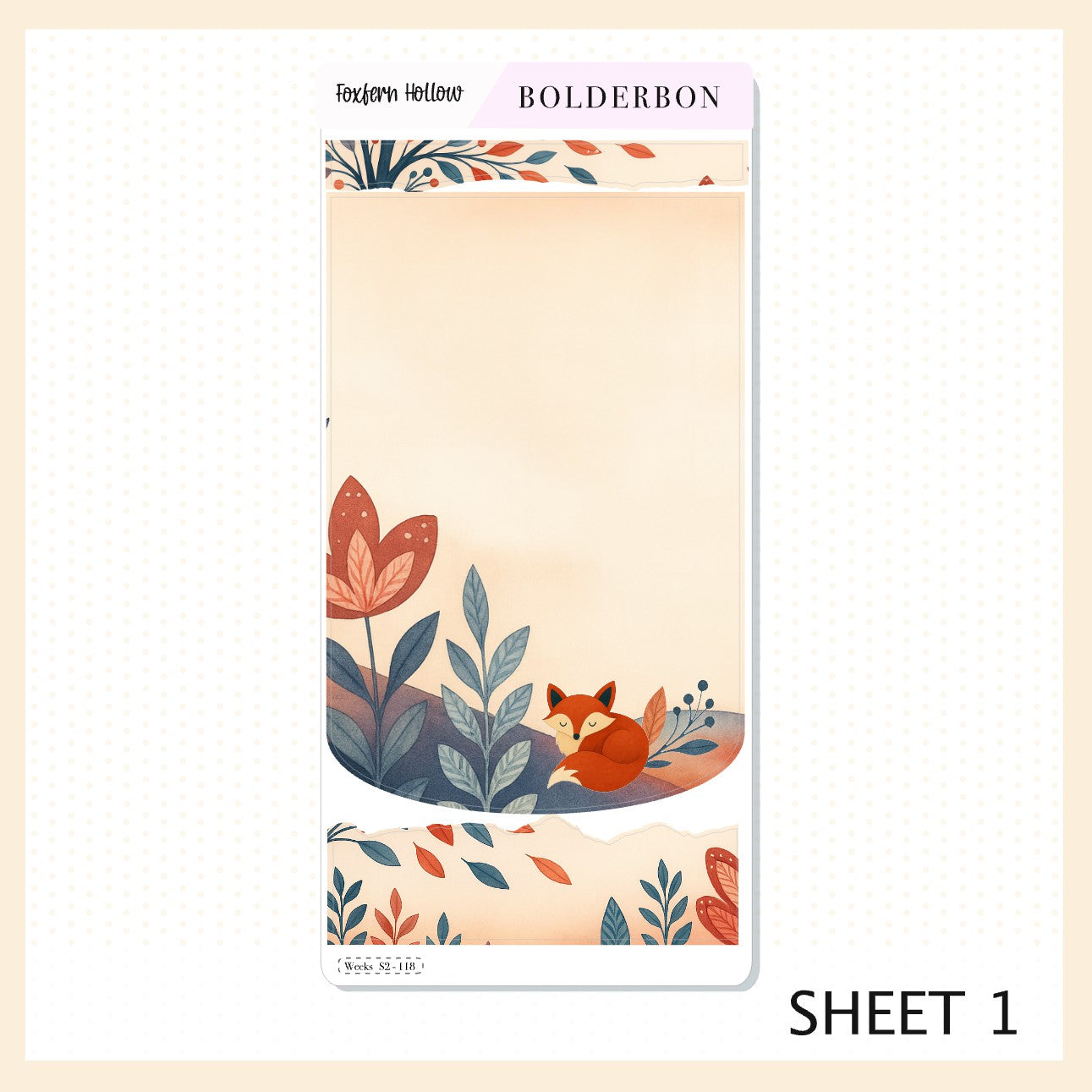 FOXFERN HOLLOW Hobonichi Weeks || Whimsical Woodland Aesthetic, Nature Vibe Planner Stickers