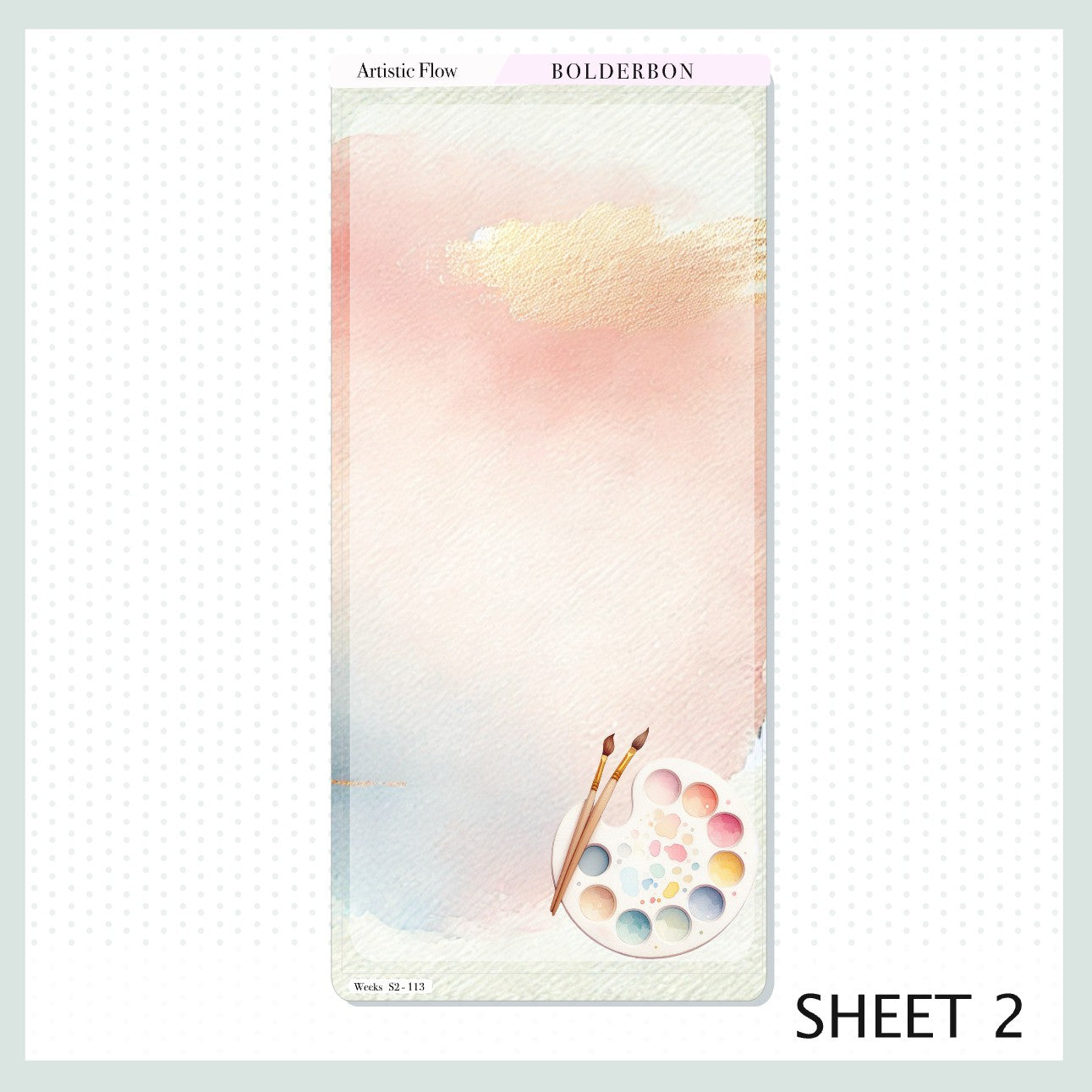 ARTISTIC FLOW Hobonichi Weeks || Watercolor Art Pastel Weekly Planner Sticker Kit
