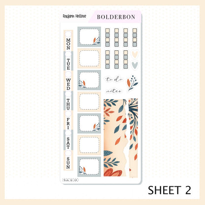 FOXFERN HOLLOW Hobonichi Weeks || Whimsical Woodland Aesthetic, Nature Vibe Planner Stickers