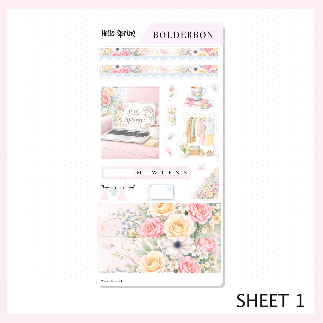 HELLO SPRING || Hobonichi Weeks Sticker Kit