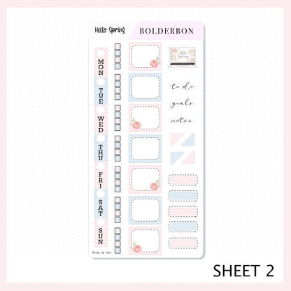 HELLO SPRING || Hobonichi Weeks Sticker Kit