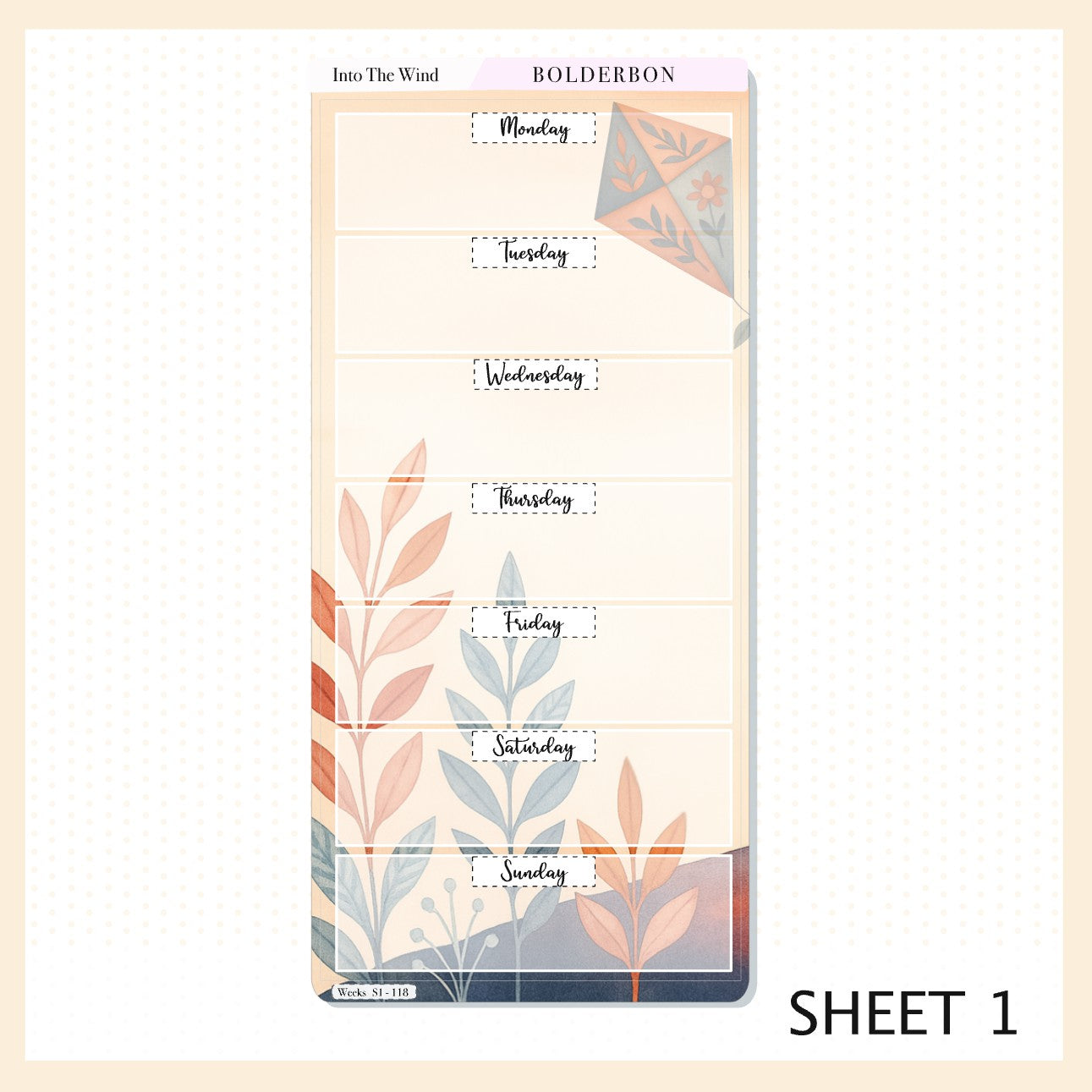 INTO THE WIND Hobonichi Weeks || Whimsical Woodland Aesthetic, Nature Vibe Planner Stickers