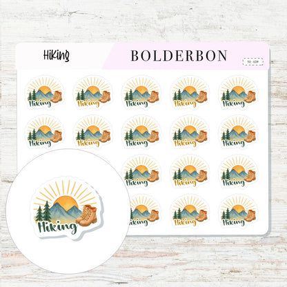 HIKING Planner Stickers || Outdoor Adventure Icons for Journals & Planners