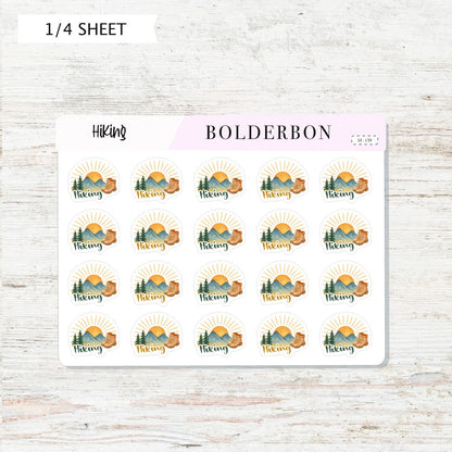HIKING Planner Stickers || Outdoor Adventure Icons for Journals & Planners