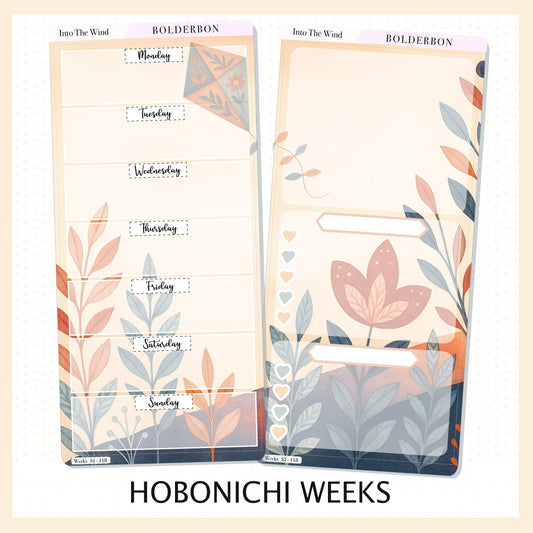 INTO THE WIND Hobonichi Weeks || Whimsical Woodland Aesthetic, Nature Vibe Planner Stickers