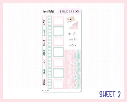 LOVE NOTES Hobonichi Weeks || Weekly Planner Sticker Kit