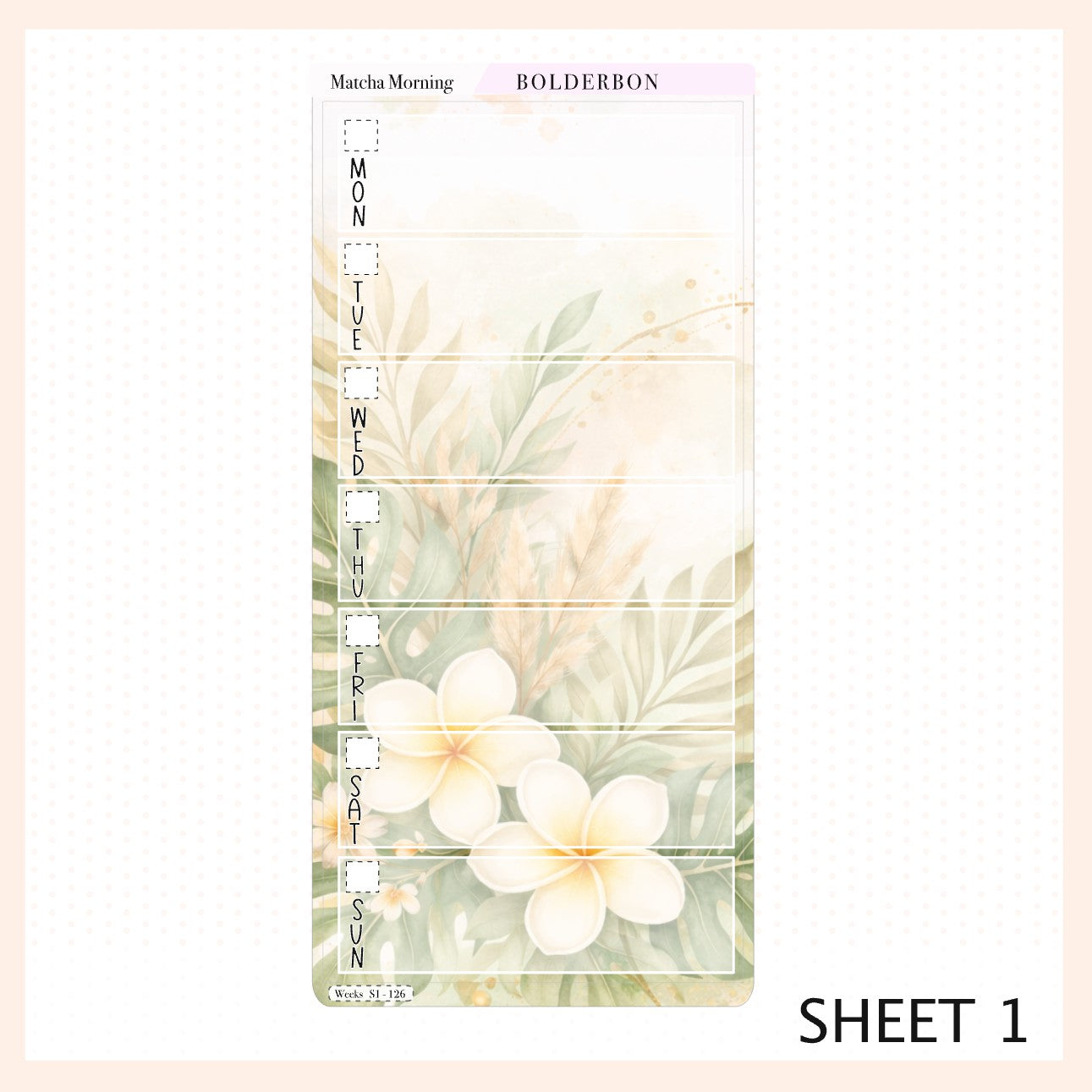 Matcha Morning • Hobonichi Weeks