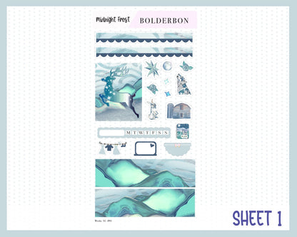 MIDNIGHT FROST Hobonichi Weeks || Weekly Planner Sticker Kit