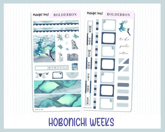 MIDNIGHT FROST Hobonichi Weeks || Weekly Planner Sticker Kit