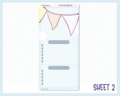 CELEBRATION || Hobonichi Weeks Planner Sticker Kit