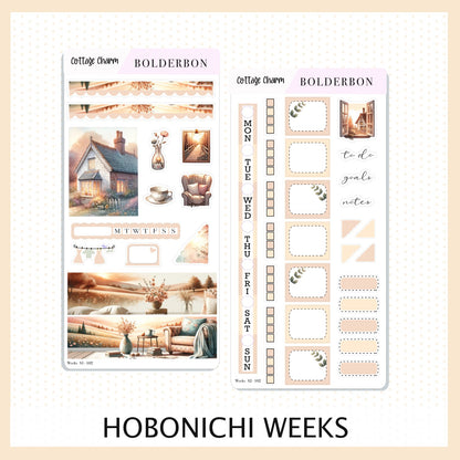 COTTAGE CHARM Hobonichi Weeks || Planner Sticker Kit