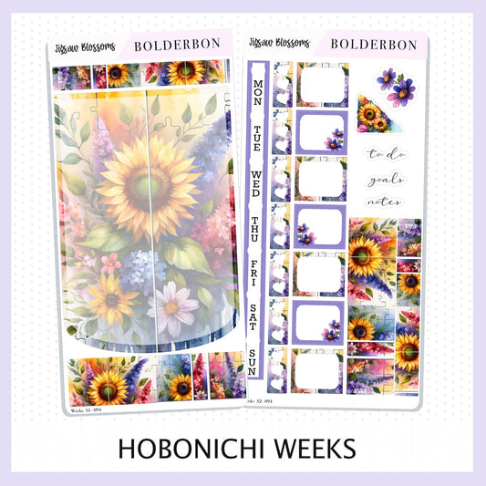 JIGSAW BLOSSOMS Hobonichi Weeks || Planner Sticker Kit
