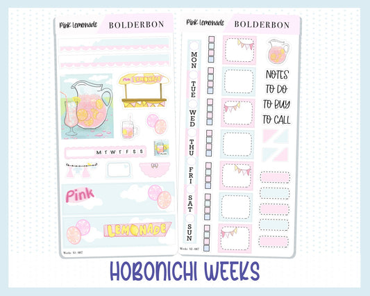 PINK LEMONADE || Hobonichi Weeks Planner Sticker Kit