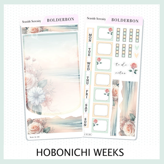 SEASIDE SERENITY Hobonichi Weeks || Planner Sticker Kit