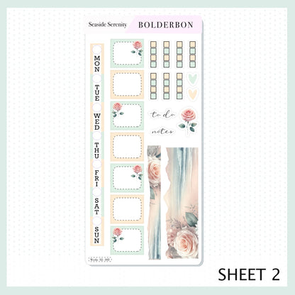 SEASIDE SERENITY Hobonichi Weeks || Planner Sticker Kit