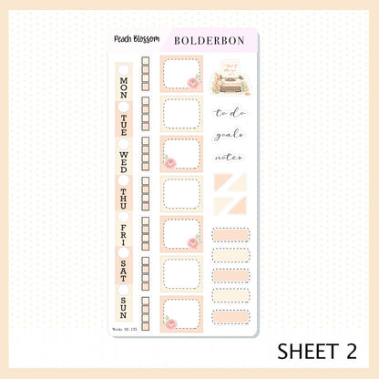 PEACH BLOSSOM || Hobonichi Weeks Sticker Kit