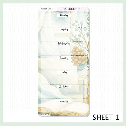 WINTER READ Hobonichi Weeks || Full Page Sticker Kit