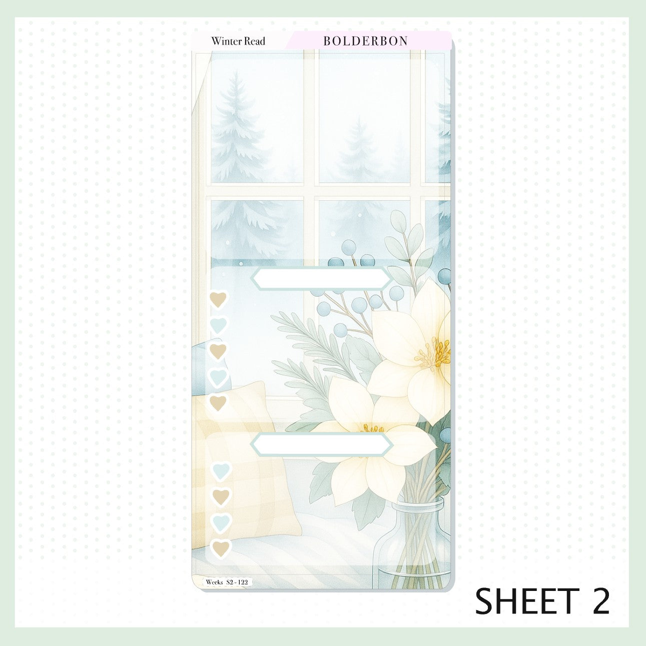 WINTER READ Hobonichi Weeks || Full Page Sticker Kit