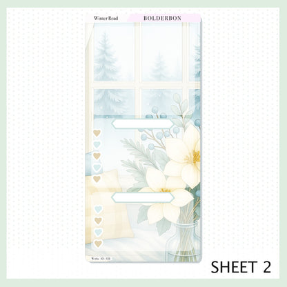 WINTER READ Hobonichi Weeks || Full Page Sticker Kit