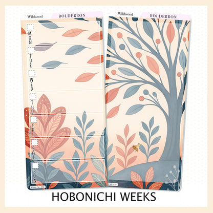 WILDWOOD Hobonichi Weeks || Whimsical Woodland Aesthetic, Nature Vibe Planner Stickers