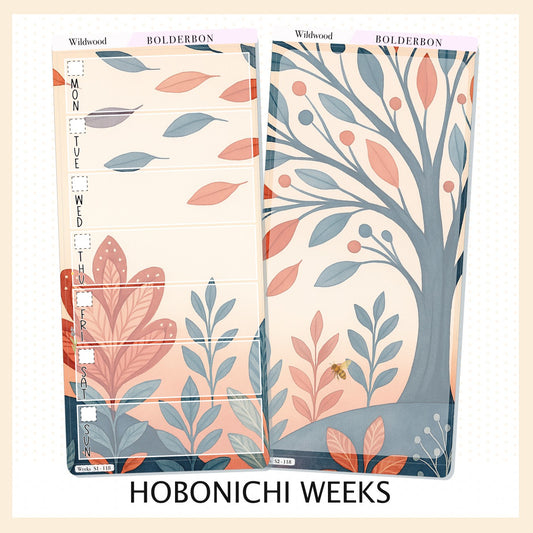 WILDWOOD Hobonichi Weeks || Whimsical Woodland Aesthetic, Nature Vibe Planner Stickers
