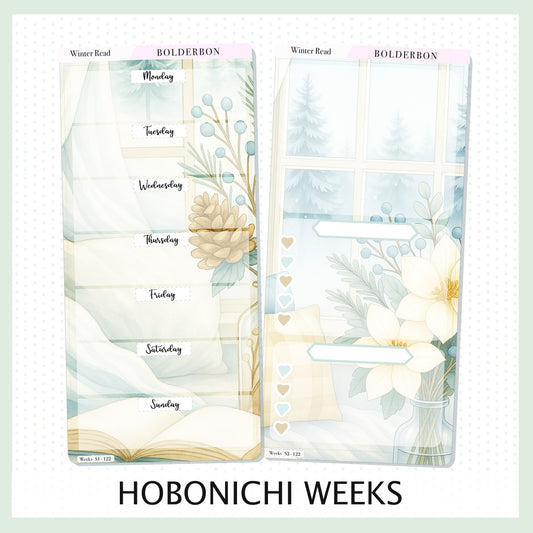 WINTER READ Hobonichi Weeks || Full Page Sticker Kit