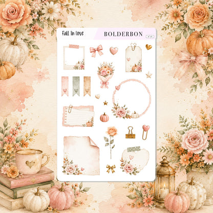 Decorative Notes Stickers • Fall In Love