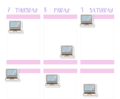 LAPTOP ICON STICKERS || Planner Stickers