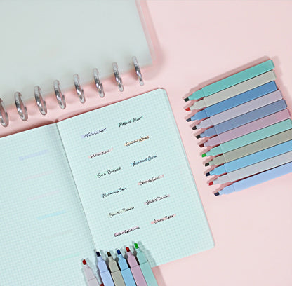 HIGHLIGHTERS || Aesthetic, Pastel, Soft Tip, Chisel, Marker Pen, Assorted Colors, No Bleed Highlighters for Journaling Planner Bible