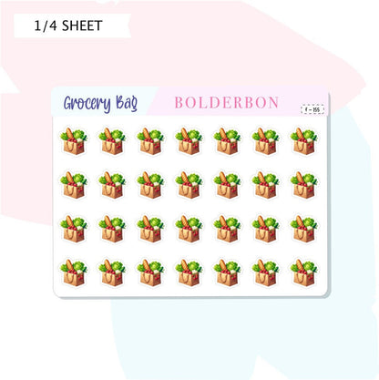 GROCERY BAG STICKERS || Planner Sticker, Grocery Bag Icon Sticker, Grocery Bag Sticker, Food Planner Sticker, Grocery Shopping Sticker