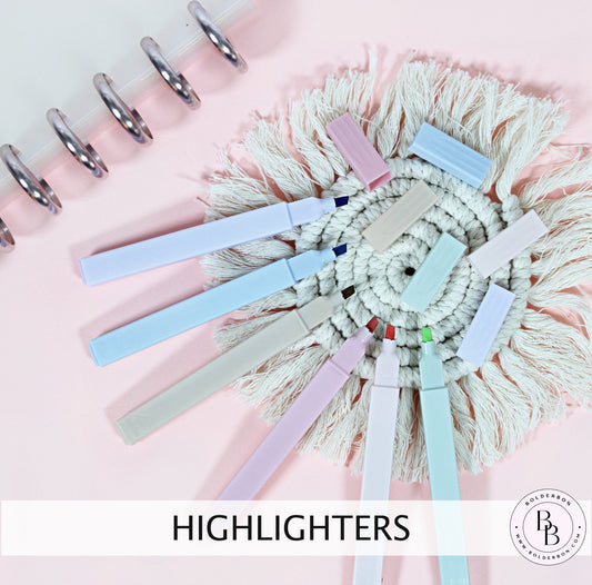 HIGHLIGHTERS || Aesthetic, Pastel, Soft Tip, Chisel, Marker Pen, Assorted Colors, No Bleed Highlighters for Journaling Planner Bible