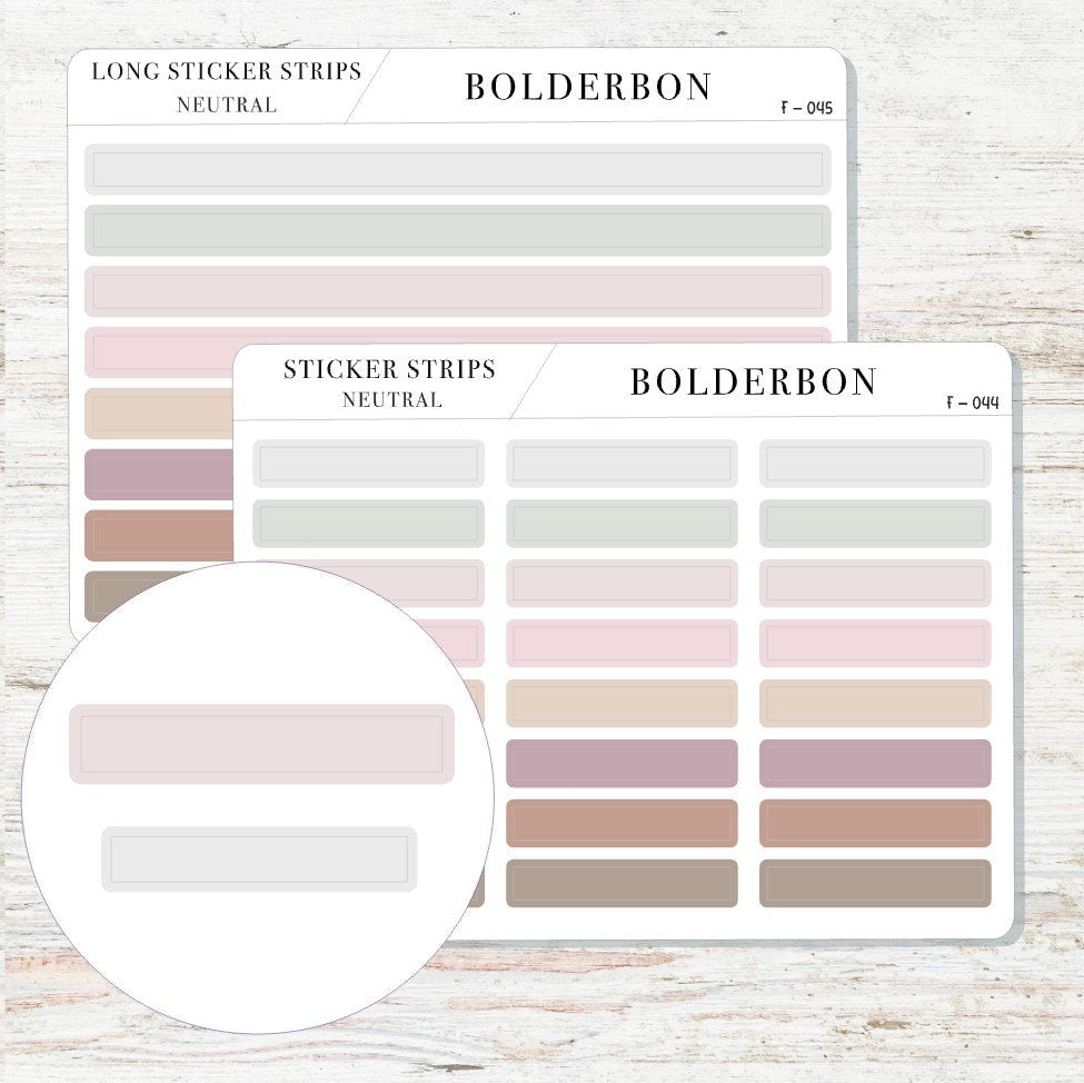 Sticker Deviders STICKER STRIPS Neutral || Planner Stickers, Dividers, Functional, Head ...