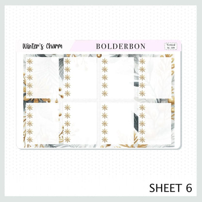 WINTER'S CHARM || 7x9 Vertical Planner Sticker Kit