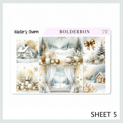 WINTER'S CHARM || 7x9 Vertical Planner Sticker Kit