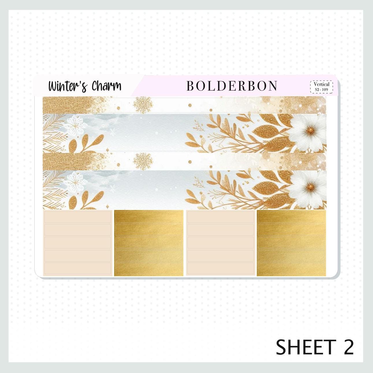 WINTER'S CHARM || 7x9 Vertical Planner Sticker Kit