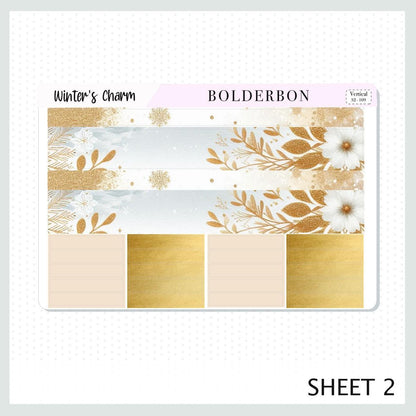WINTER'S CHARM || 7x9 Vertical Planner Sticker Kit