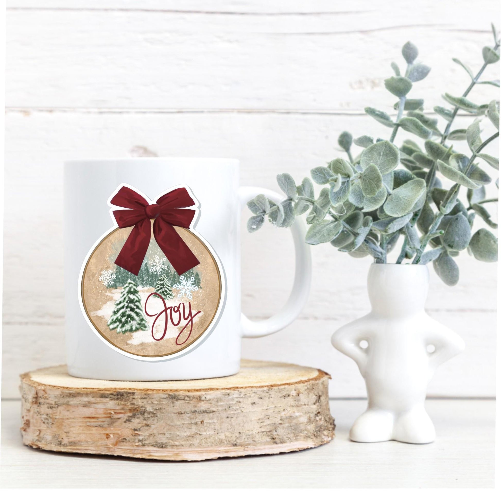 CHRISTMAS JOY STICKER || Vinyl, Decal, Laptop, Planner Sticker, Hobonichi, High Quality Laminated, 3 Inches