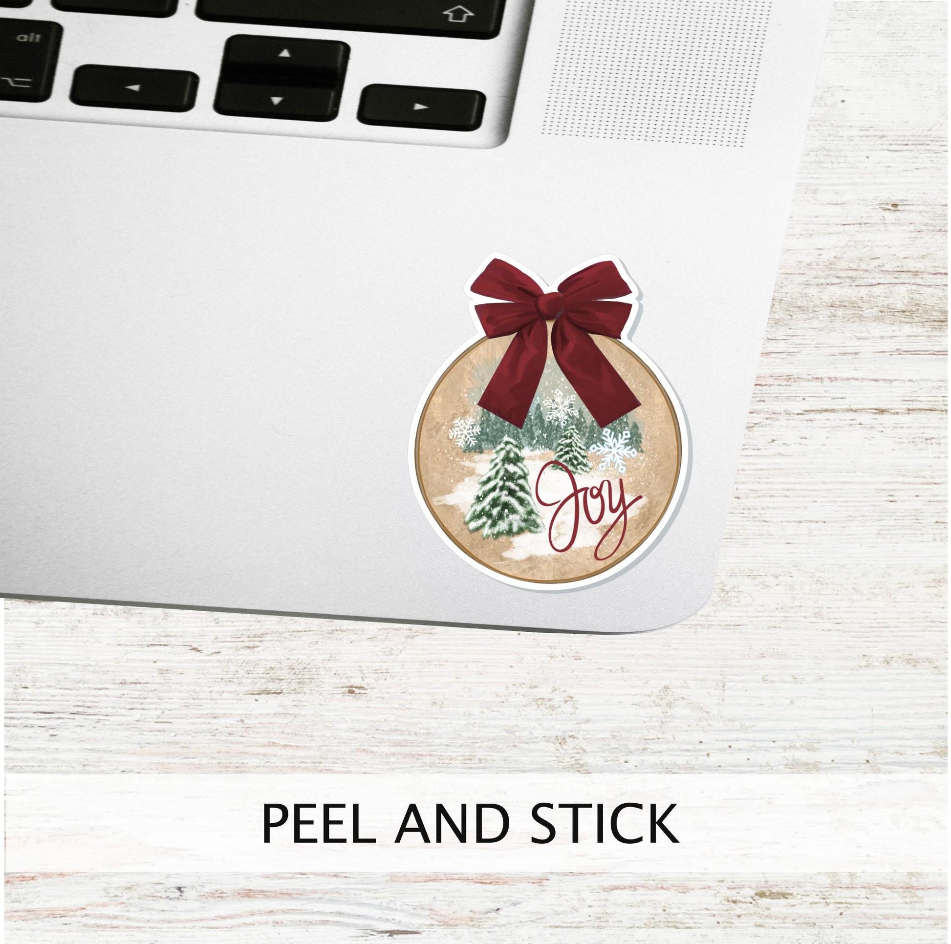 CHRISTMAS JOY STICKER || Vinyl, Decal, Laptop, Planner Sticker, Hobonichi, High Quality Laminated, 3 Inches