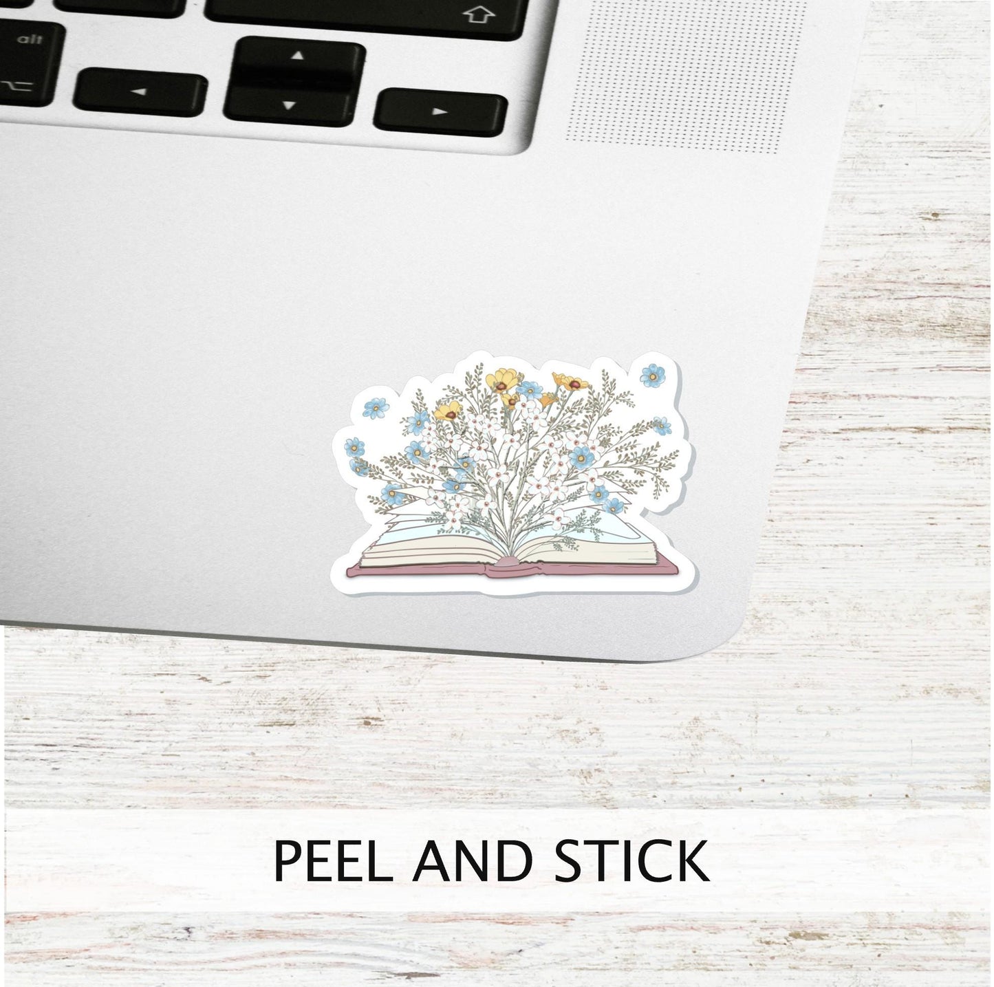 FLORAL BOOK STICKER || Reading, Book Lover Gift, Bookish, Journal Sticker, Kindle Stickers