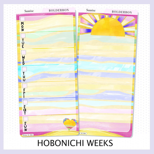 SUNRISE || Hobonichi Weeks Planner Sticker Kit