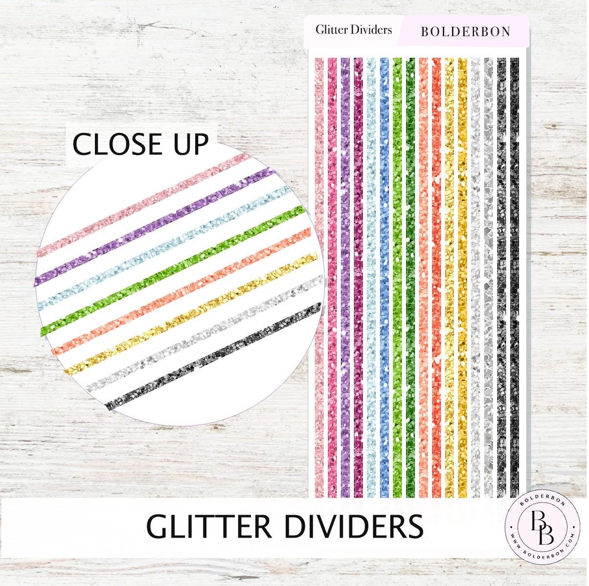 GLITTER DIVIDERS || Hobonichi Weeks Sticker Strips