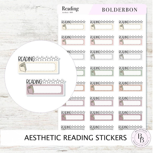 AESTHETIC READING Stickers || Book Review Tracker, Star Rating Stickers