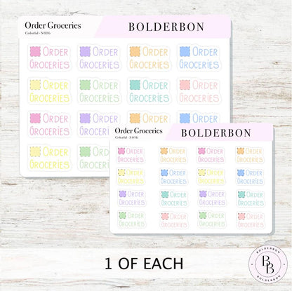 ORDER GROCERIES || Functional Planner Stickers