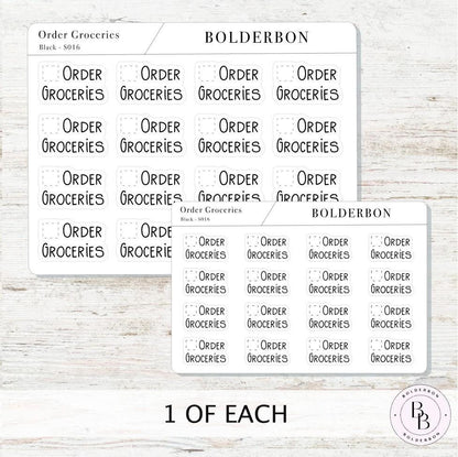 ORDER GROCERIES || Functional Planner Stickers